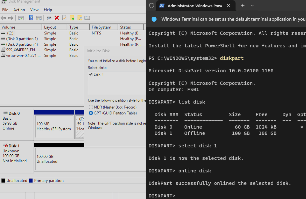 Setup fileserver for AD forest